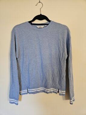 Vineyard Vines Light Blue Long Sleeve Tee with White Trim